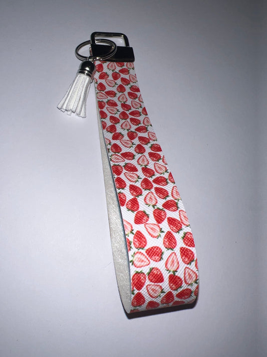 Mini Strawberry Keychain Wristlet