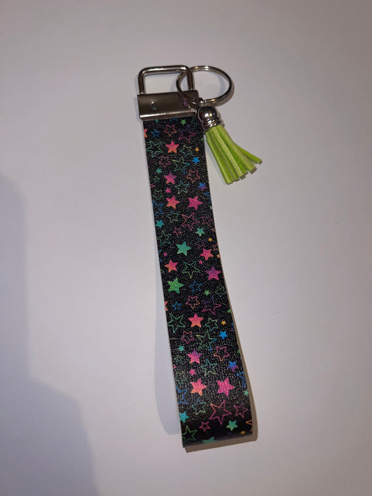 Neon Star Keychain Wristlet