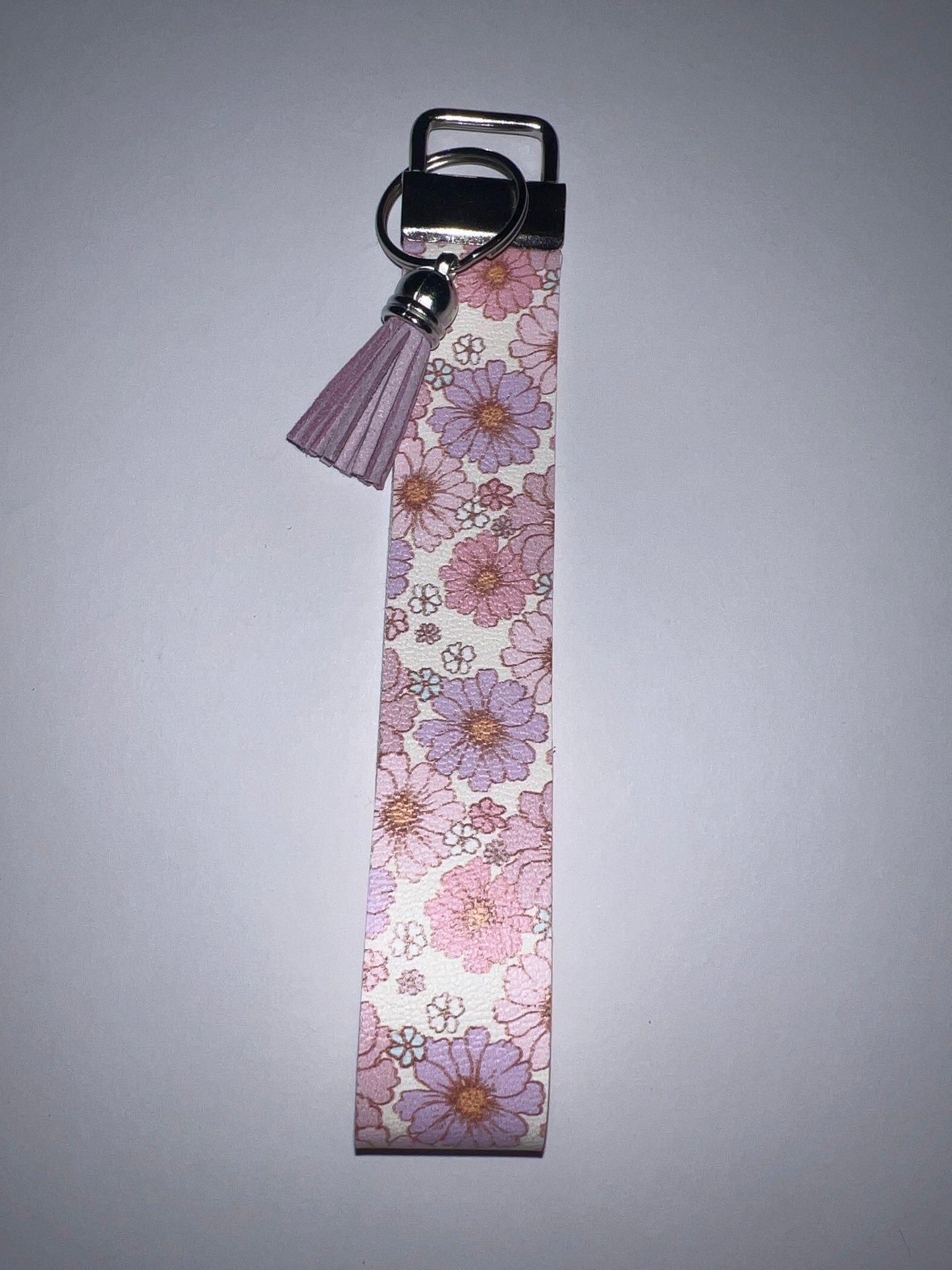 Pastel Flowers Keychain Wristlet