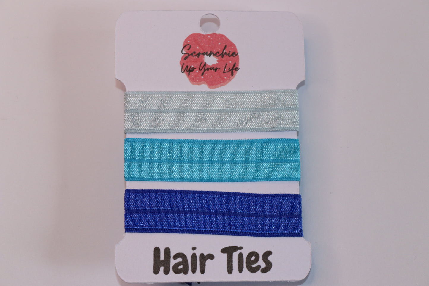 Blue Hair Ties Set