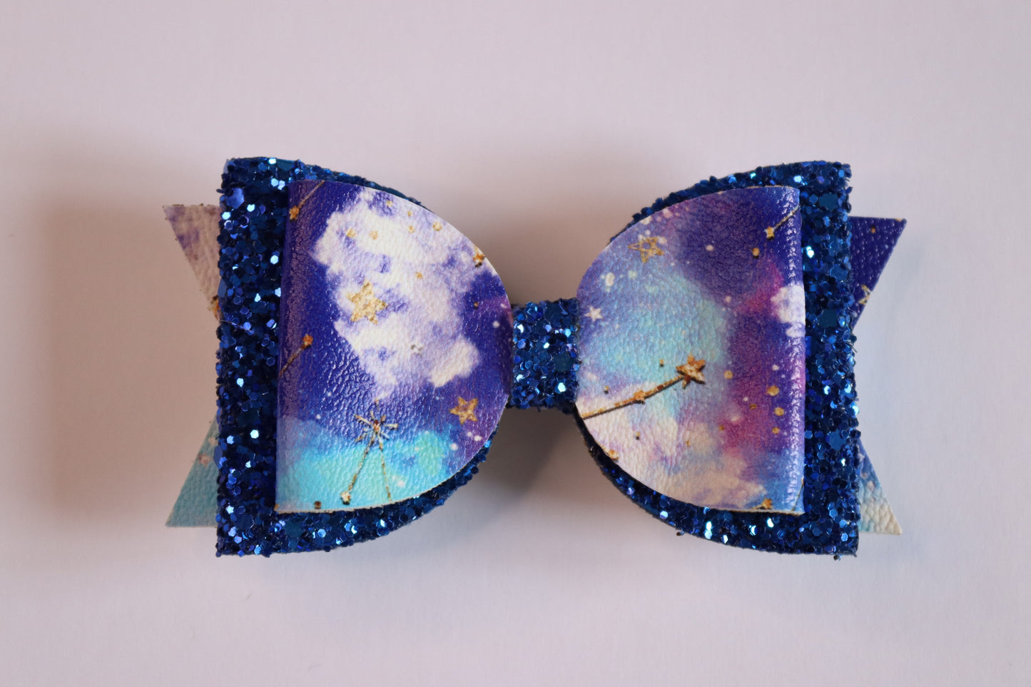 Constellation Faux Leather Hair Bow