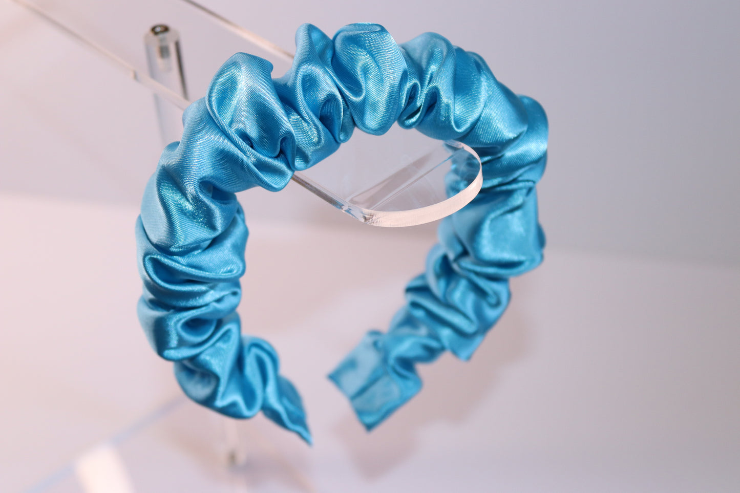 Blue Scrunchie Headband