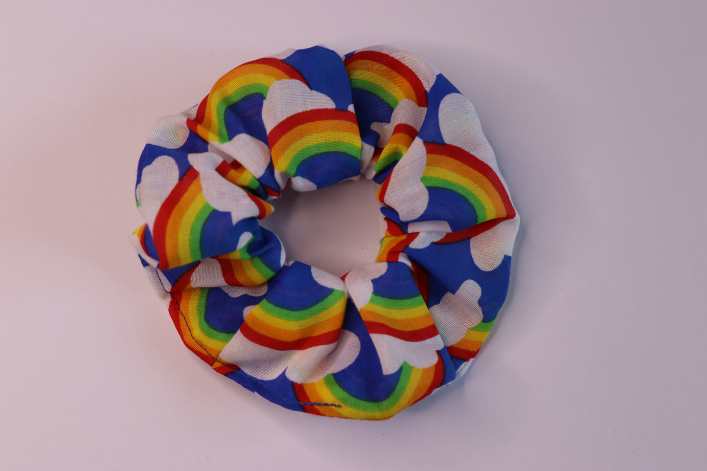 Blue Rainbow Hair Scrunchie