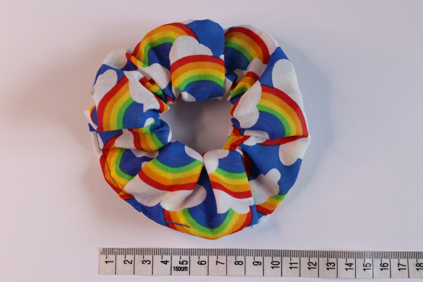 Blue Rainbow Hair Scrunchie