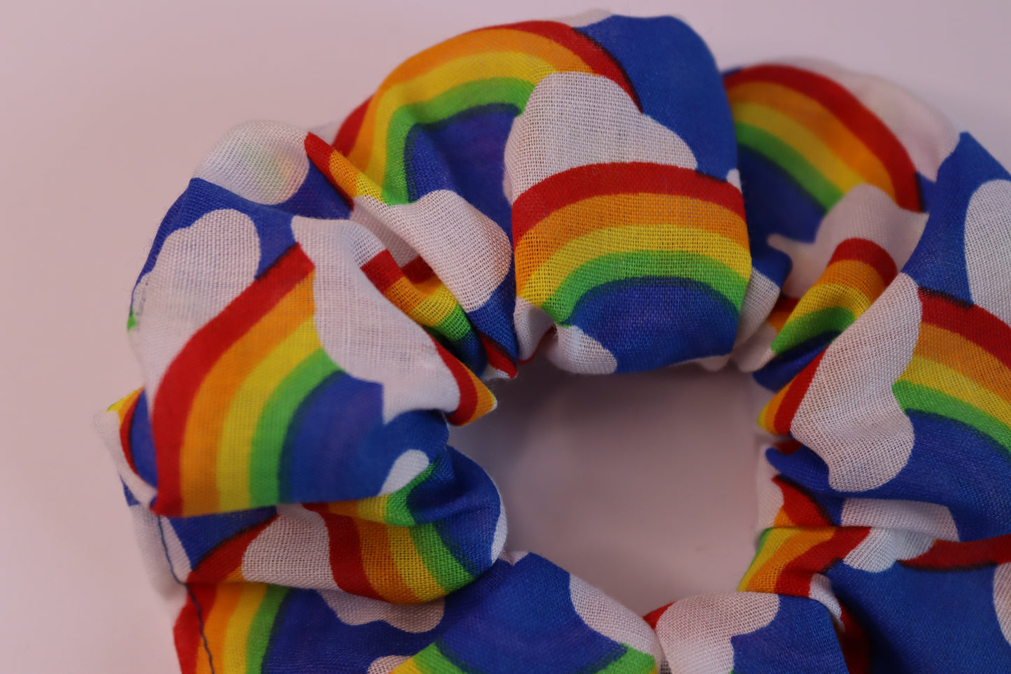 Blue Rainbow Hair Scrunchie