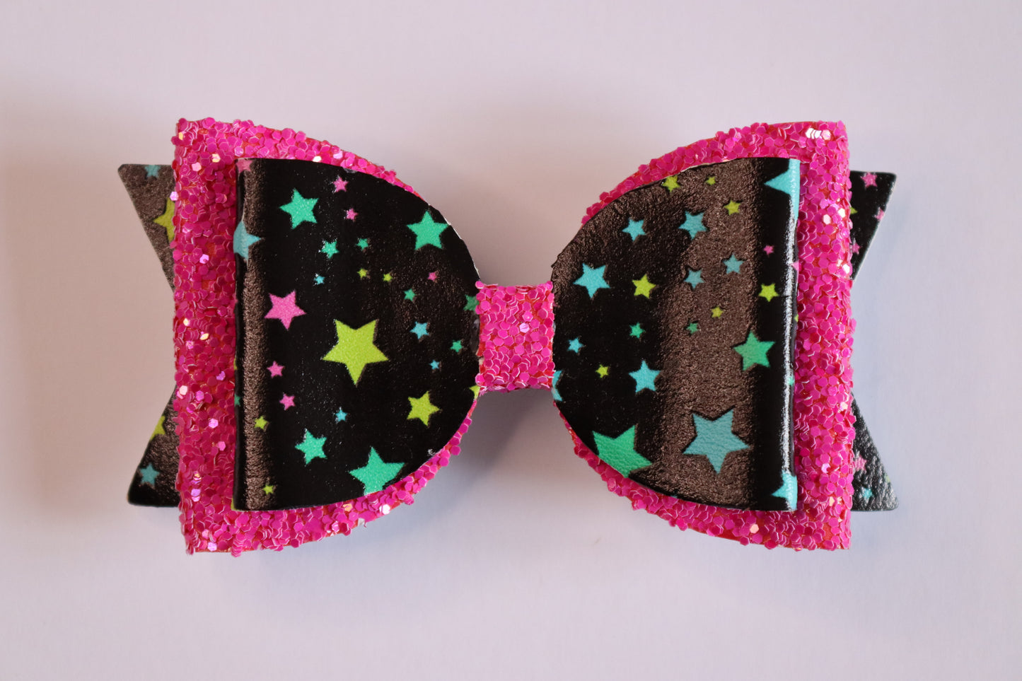 Bright Stars Faux Leather Hair Bow