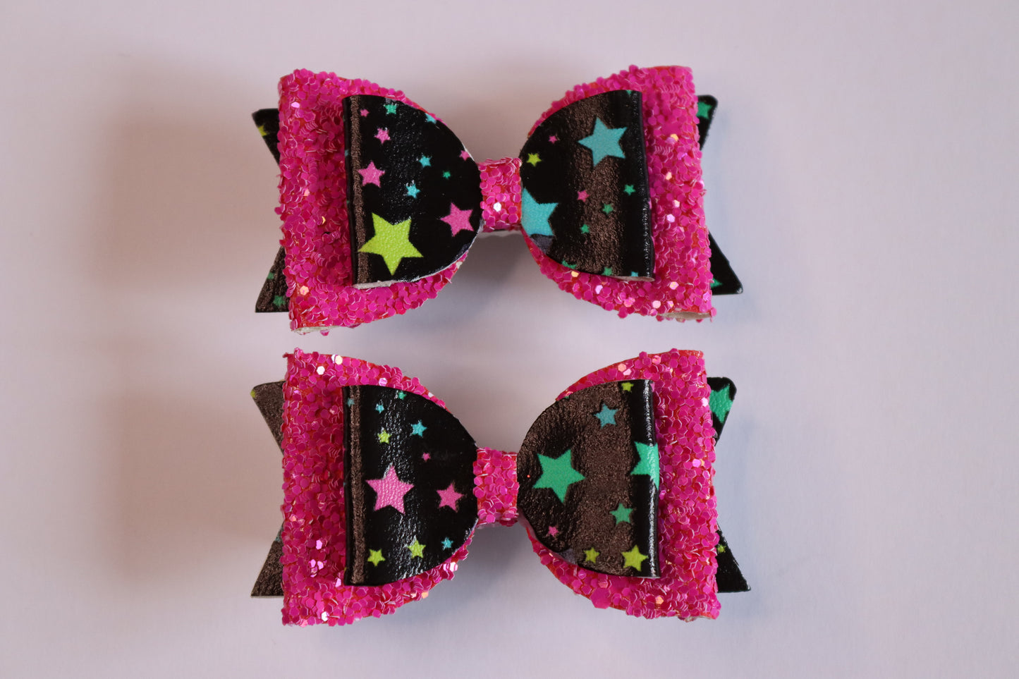 Bright Stars Faux Leather Hair Bow