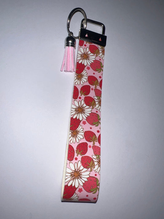 Strawberry Keychain Wristlet