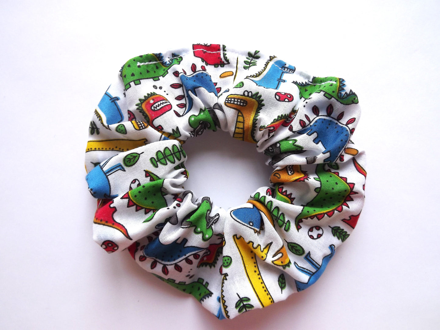 Cartoon Dinosaur Hair Scrunchie