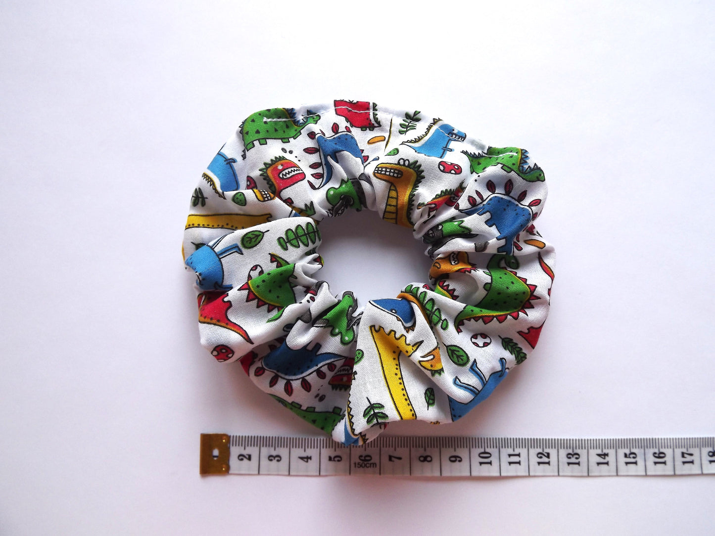 Cartoon Dinosaur Hair Scrunchie