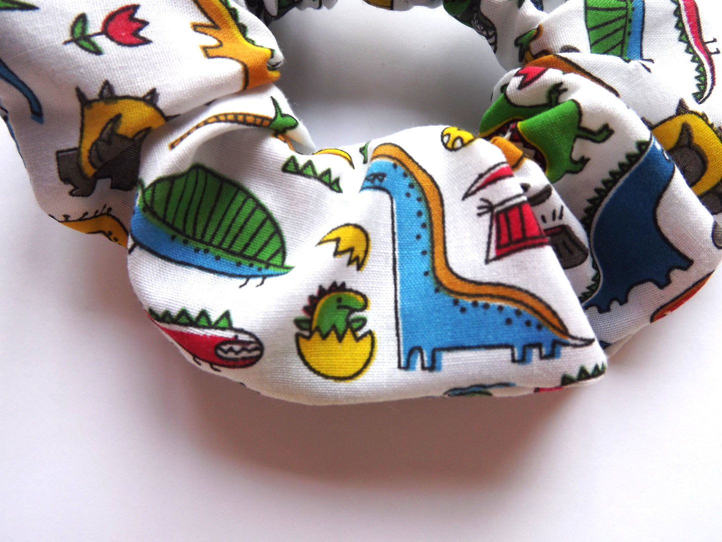 Cartoon Dinosaur Hair Scrunchie