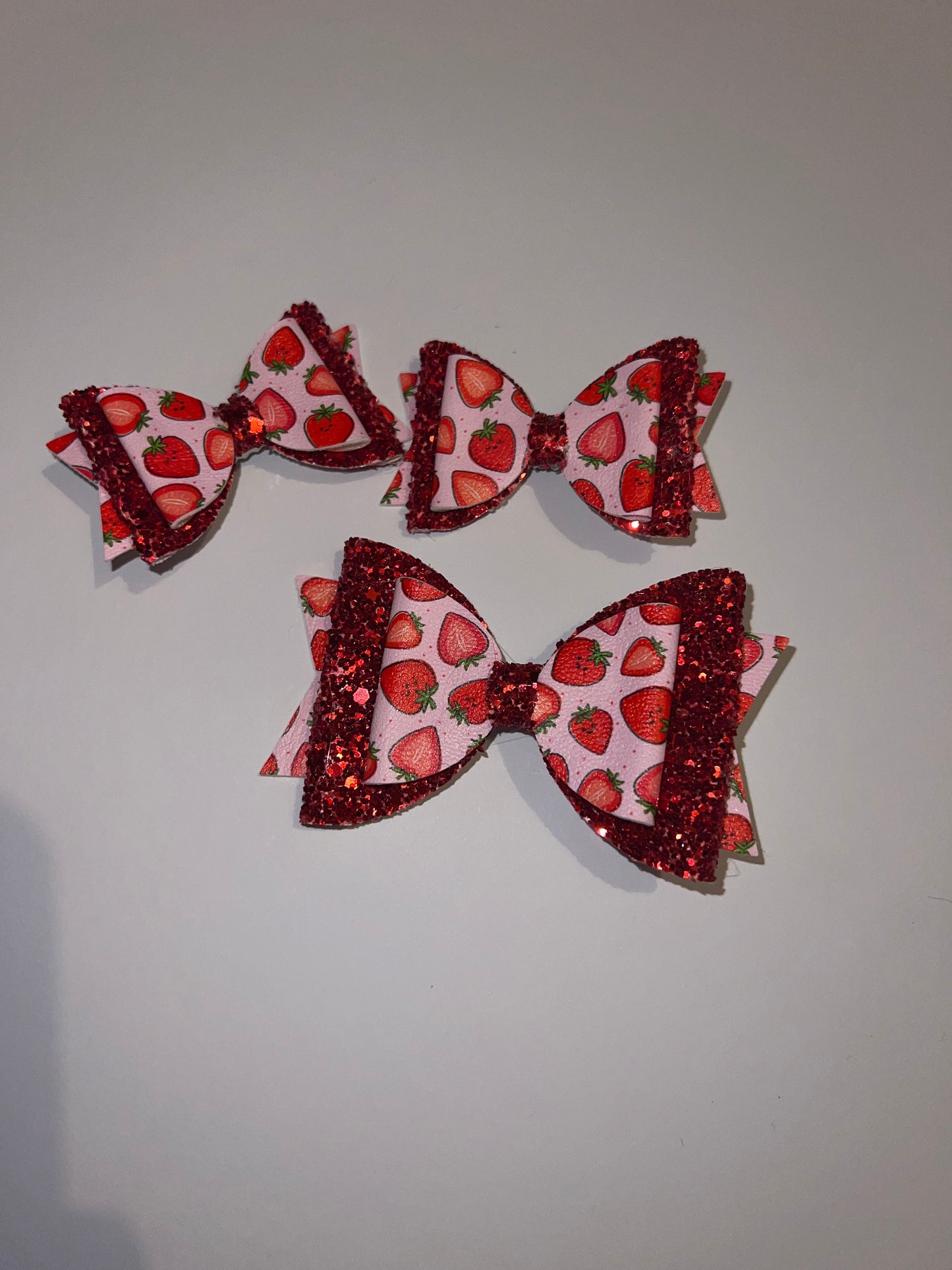 Cute Strawberry Hair Bow