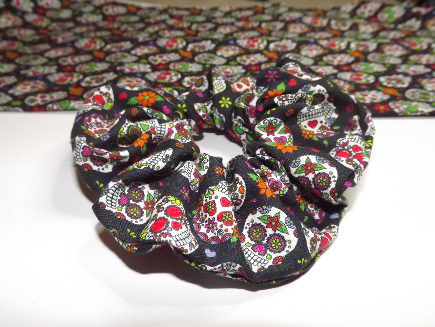 Sugar Skull Hair Scrunchie