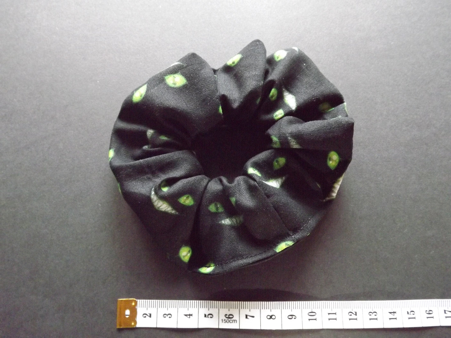 Creepy Green Smile Hair Scrunchie