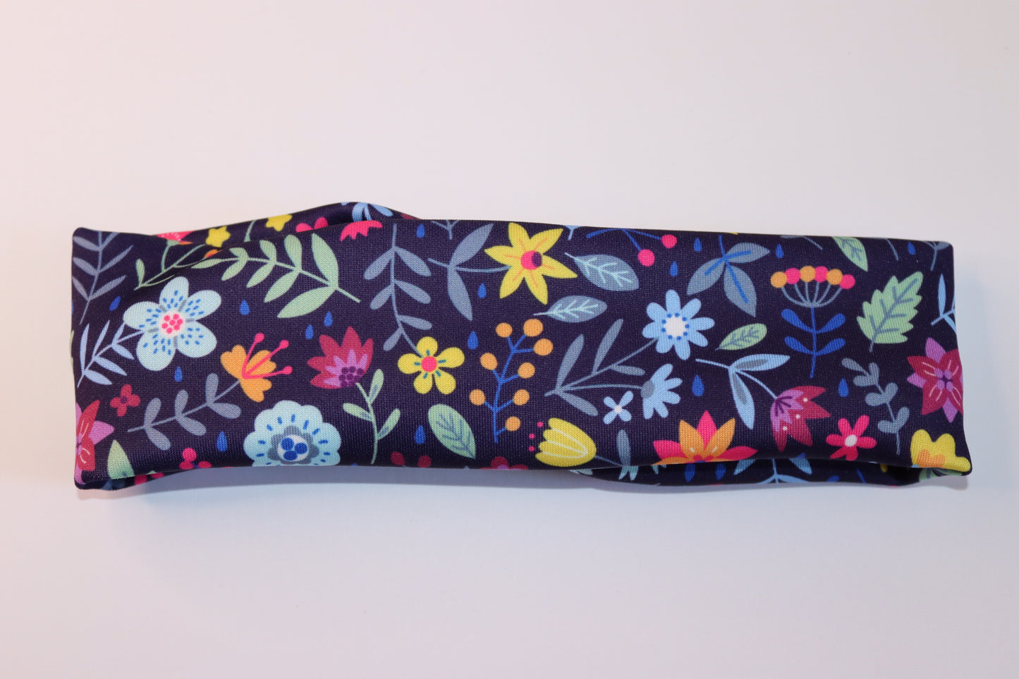 Dark Floral Twist Headband