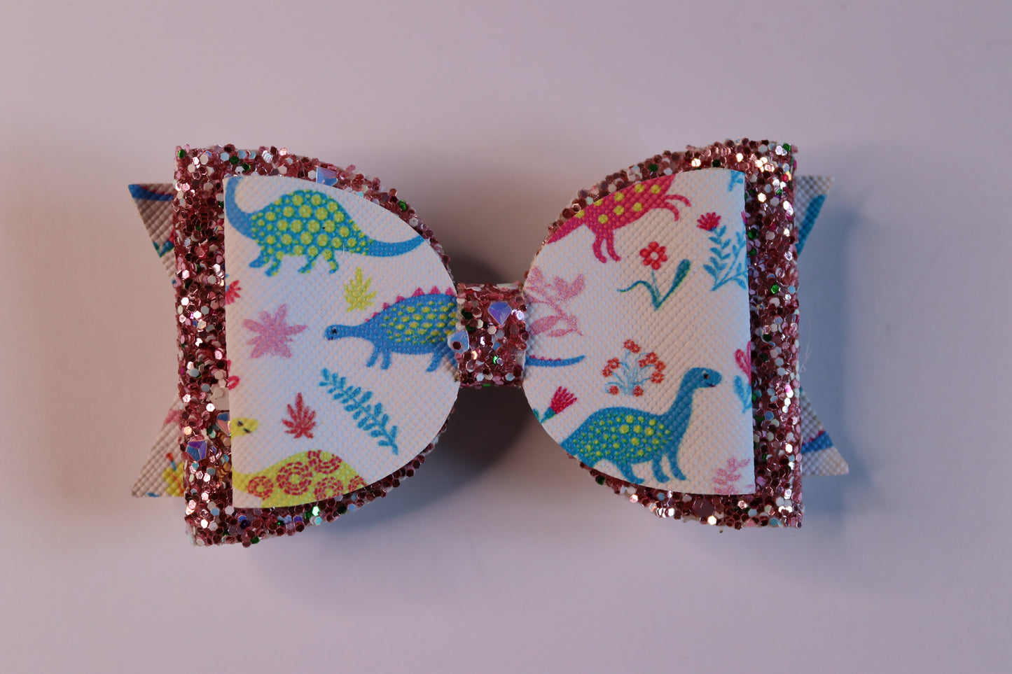 Dinosaur Faux Leather Hair Bow