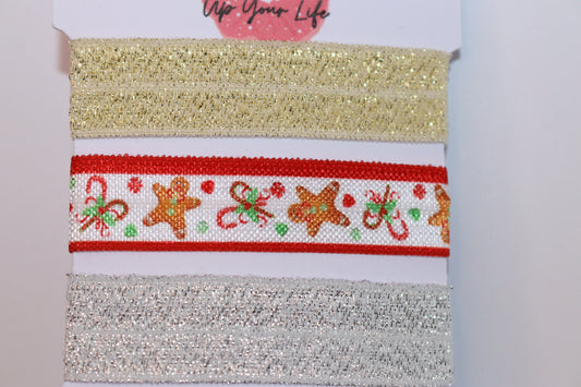 Gingerbread And Candy Cane Hair Ties