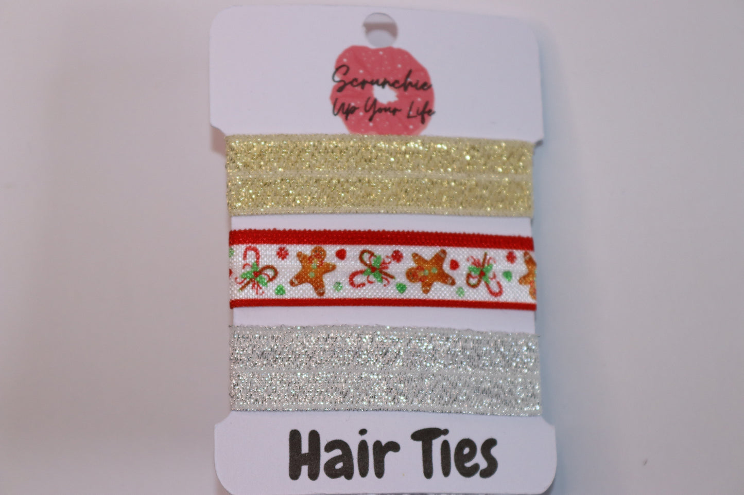 Gingerbread And Candy Cane Hair Ties