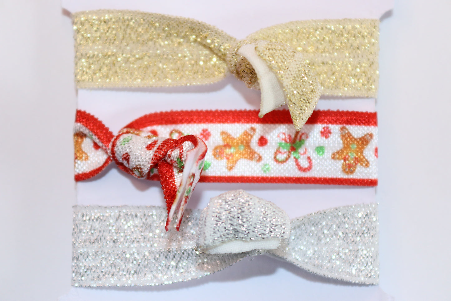 Gingerbread And Candy Cane Hair Ties