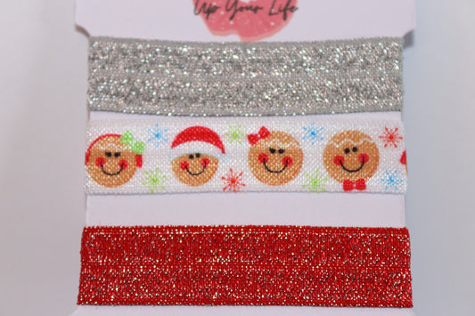 Gingerbread Faces Hair Ties