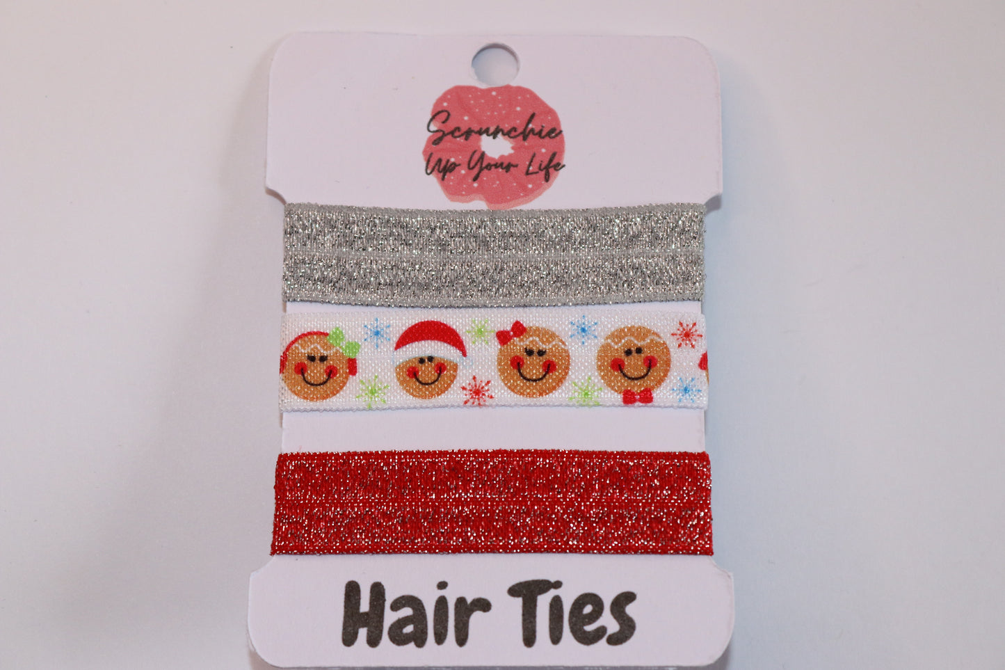 Gingerbread Faces Hair Ties