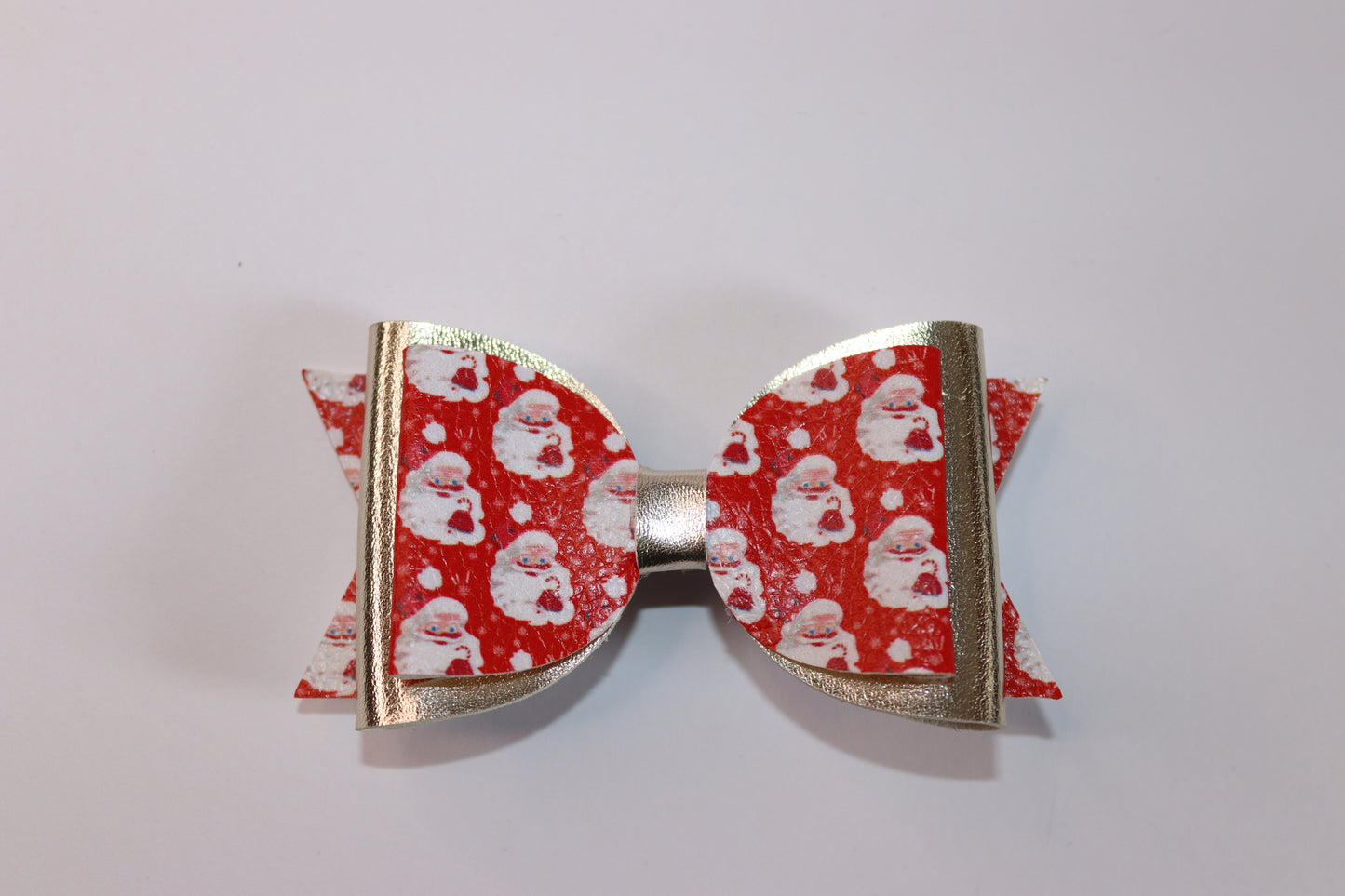 Gold Santa Hair Bow