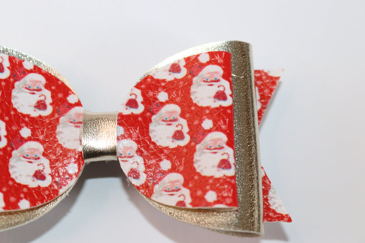 Gold Santa Hair Bow