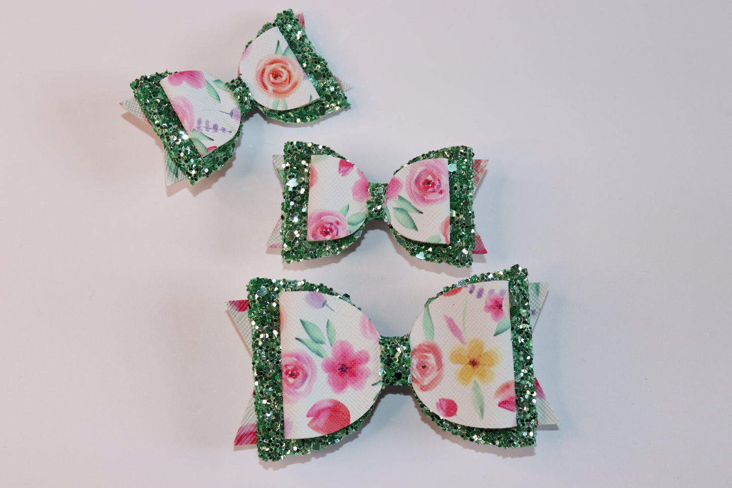 Flower Bloom Faux Leather Hair Bow