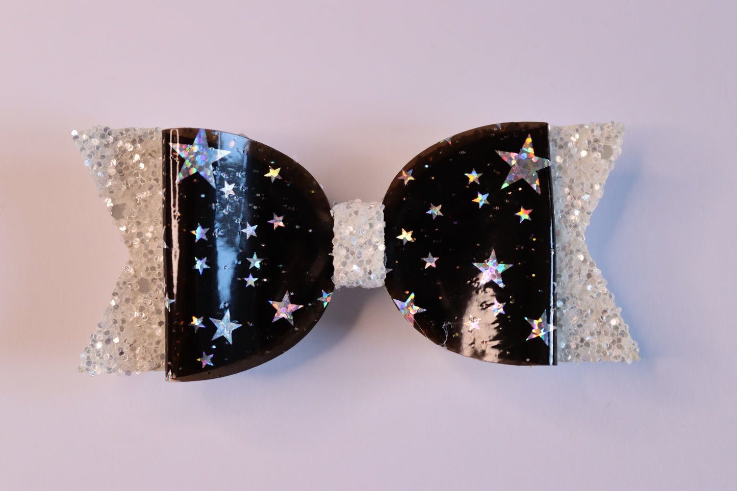 Holographic Stars Hair Bow