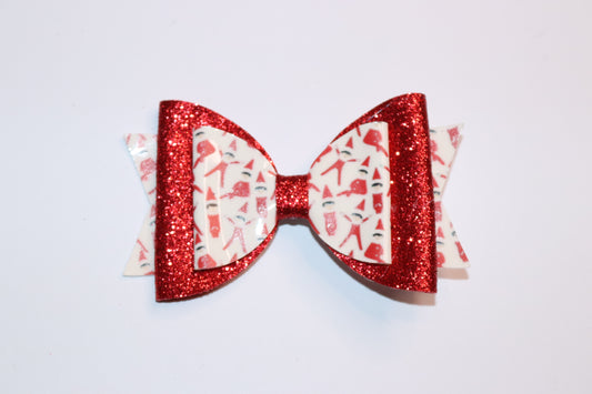 Red Christmas Elf Hair Bow