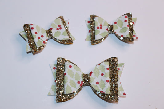 Christmas Holly Hair Bow