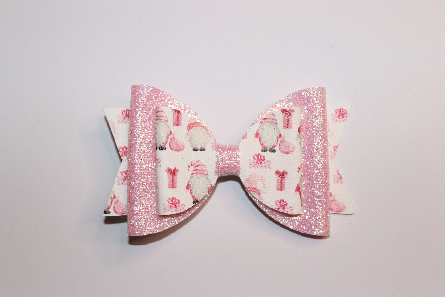 Pink Gonks Christmas Hair Bow