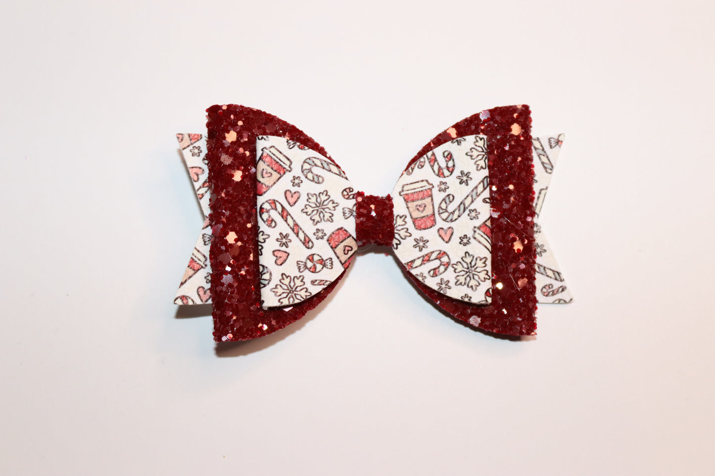 Hot Chocolate Christmas Winter Hair Bow