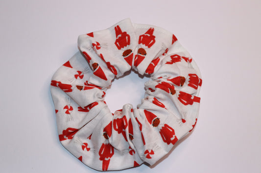 Red Christmas Elves Hair Scrunchie