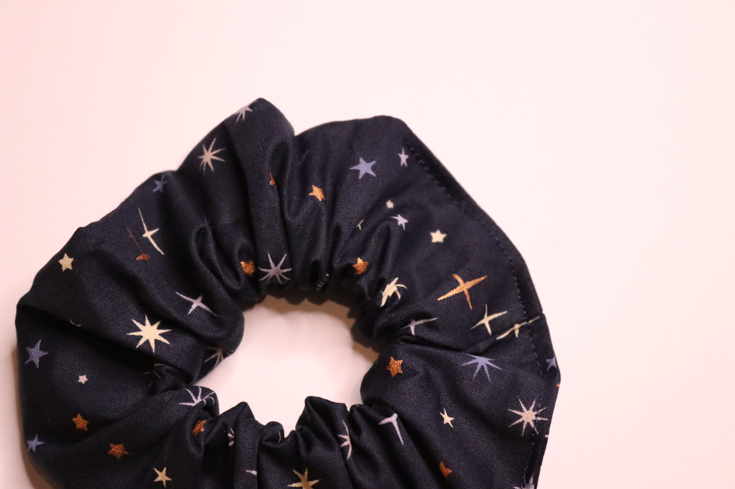 Blue Christmas Star Hair Scrunchie