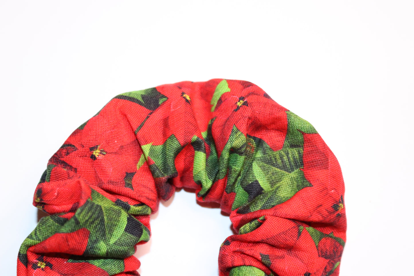 Christmas Poinsettia Hair Scrunchie