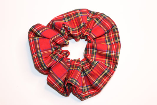 Red Tartan Hair Scrunchie