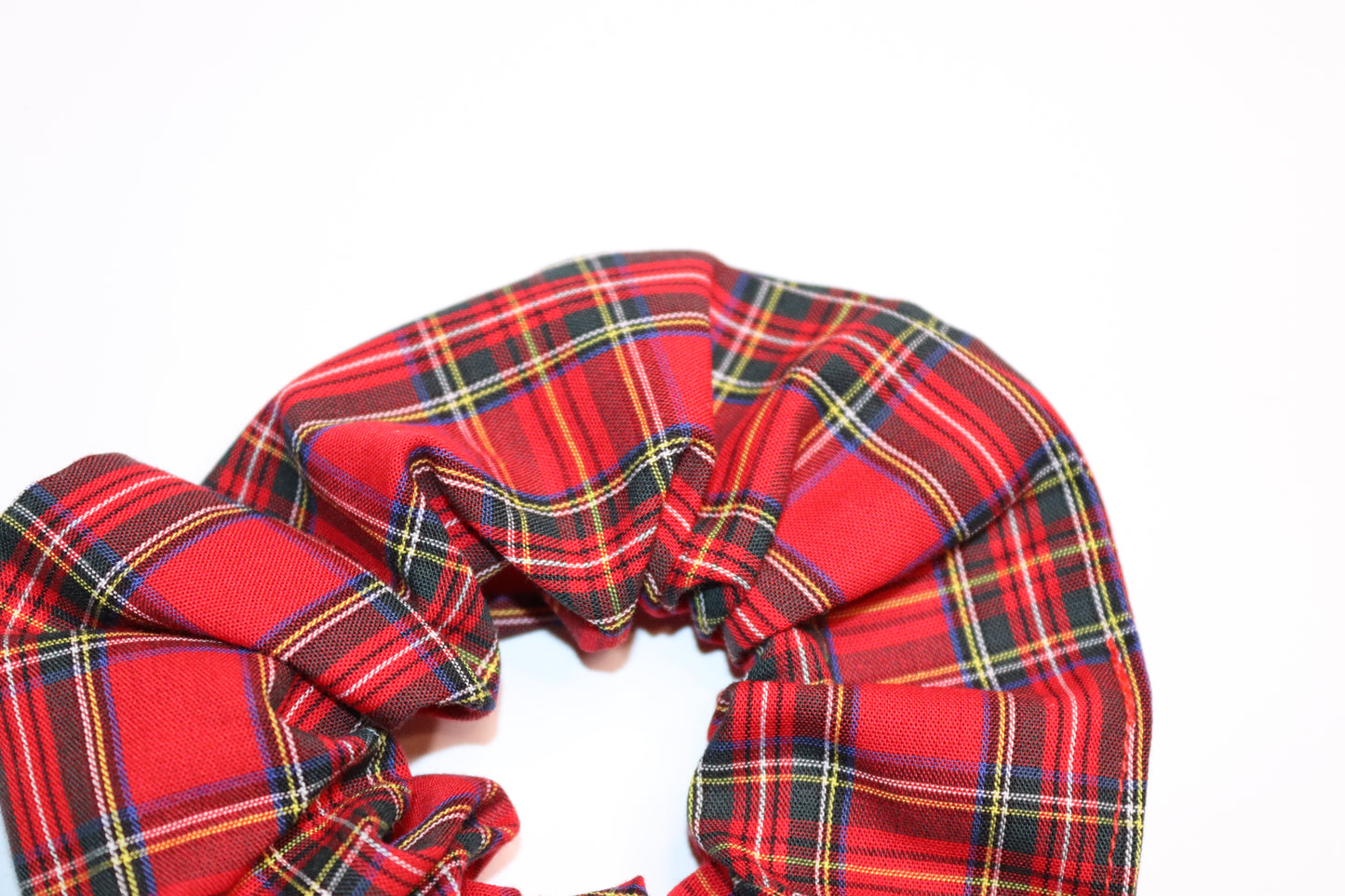 Red Tartan Hair Scrunchie