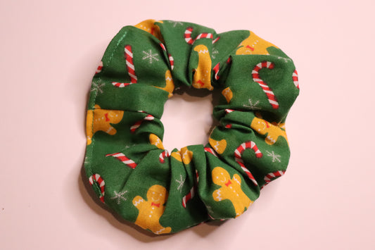 Green Gingerbread Hair Scrunchie