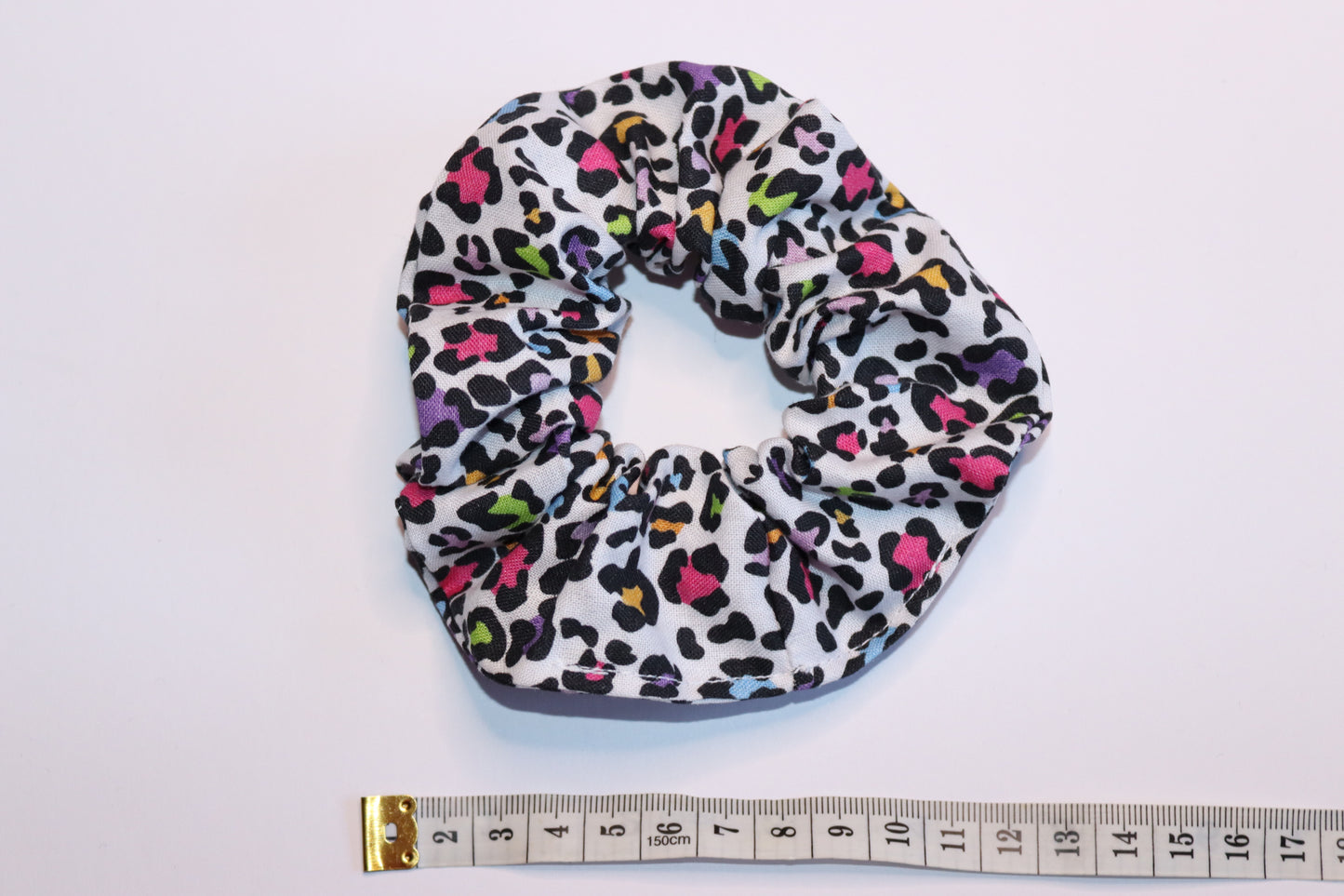 Colourful Leopard Print Hair Scrunchie