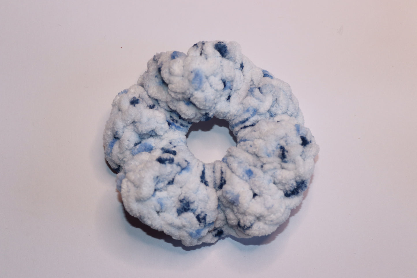 Speckled Crochet Hair Scrunchie - Popcorn, Raspberry Jam, Blue Sea