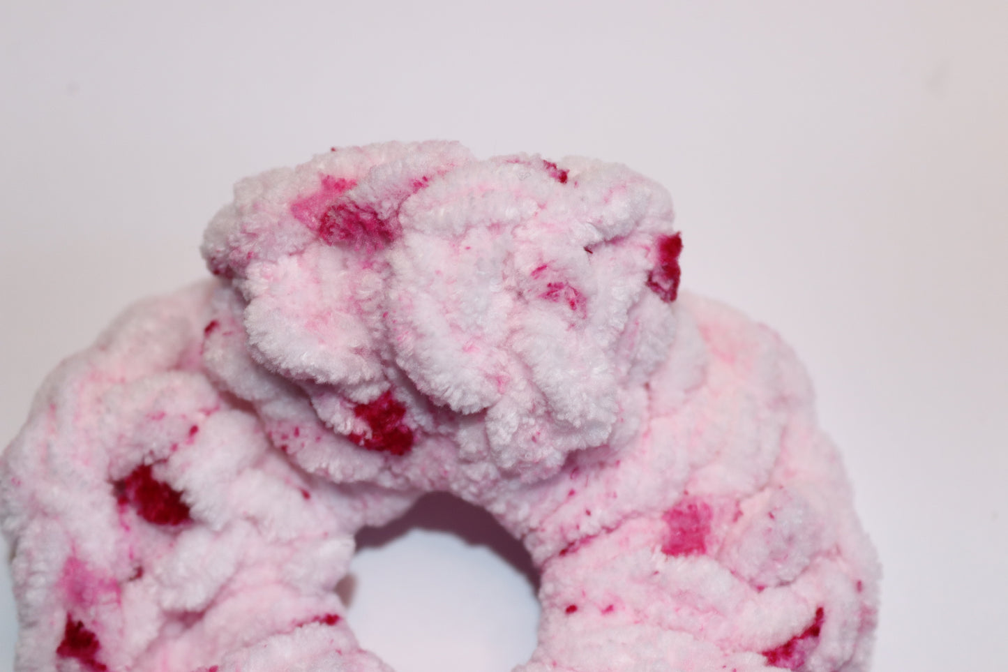 Speckled Crochet Hair Scrunchie - Popcorn, Raspberry Jam, Blue Sea