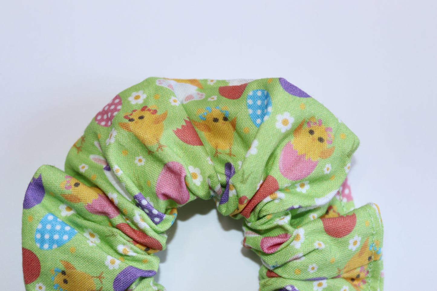 Green Chick Easter Hair Scrunchie