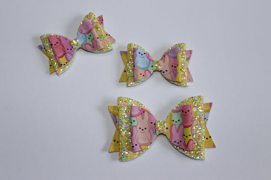 Multi-Coloured Bunny Hair Bow