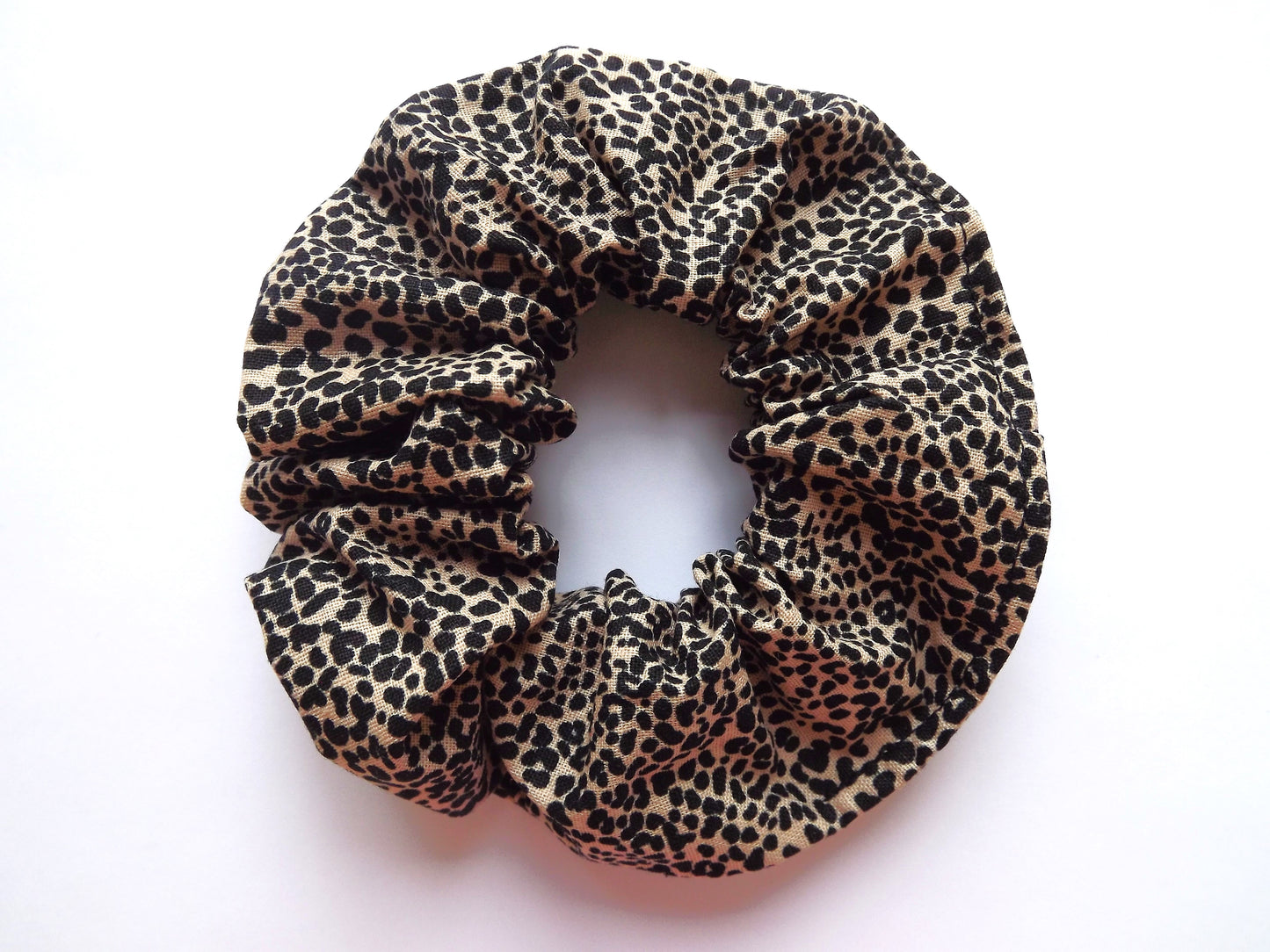 Mini Leopard Print Hair Scrunchie