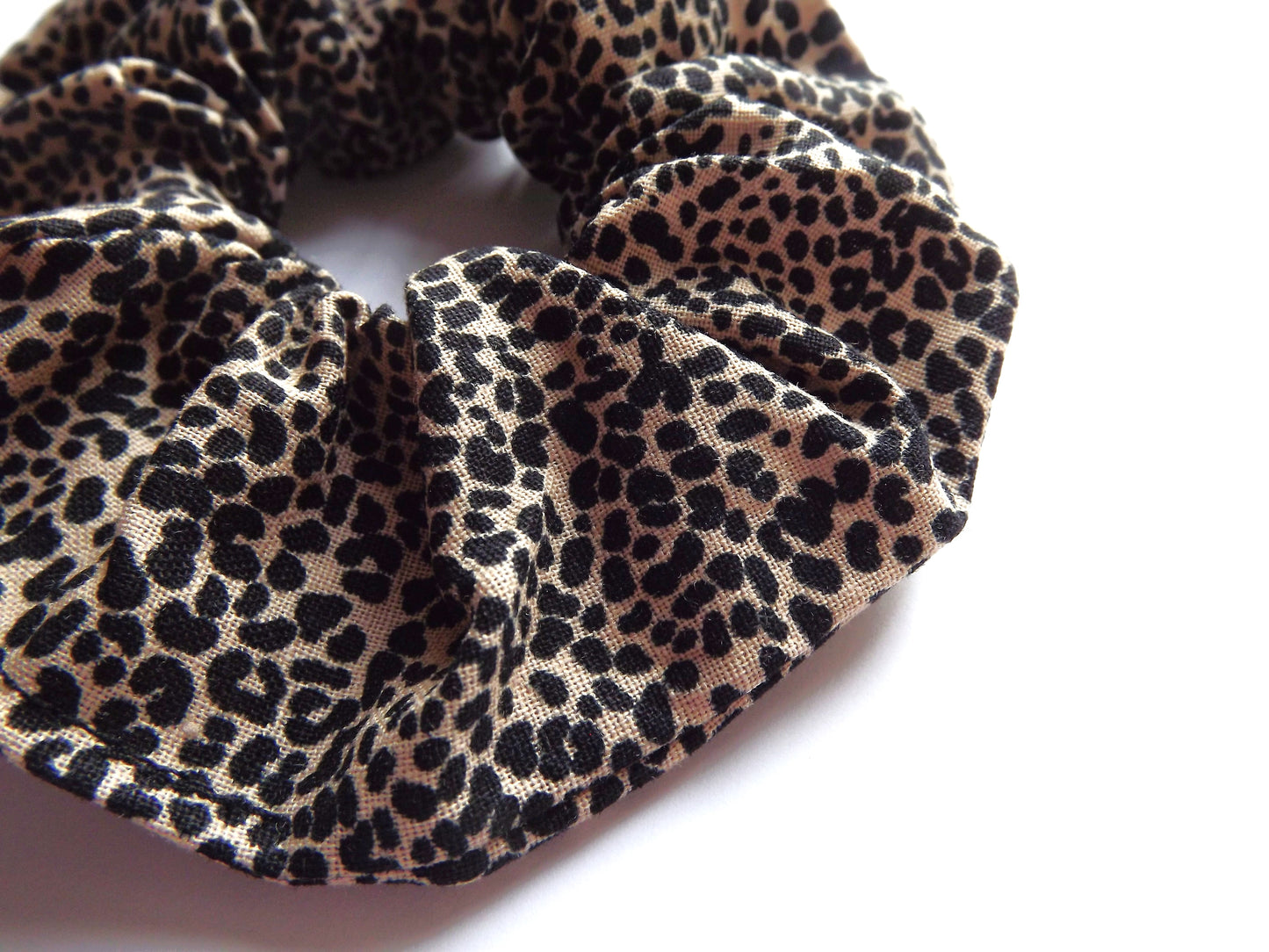 Mini Leopard Print Hair Scrunchie