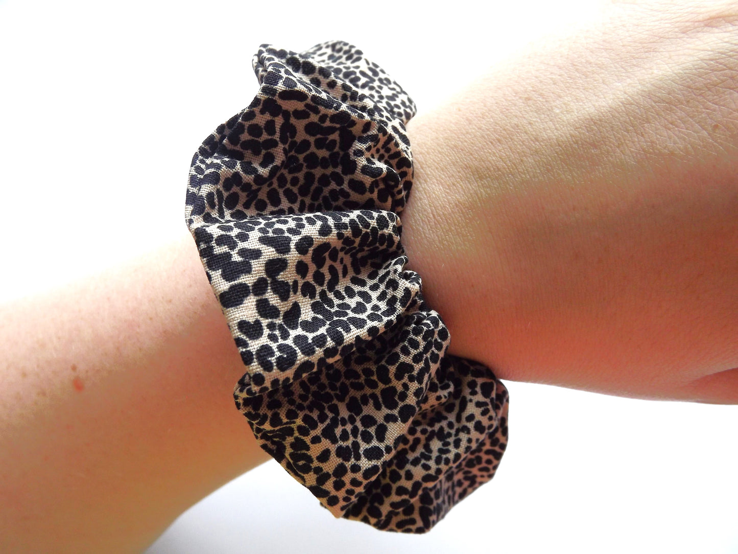 Mini Leopard Print Hair Scrunchie