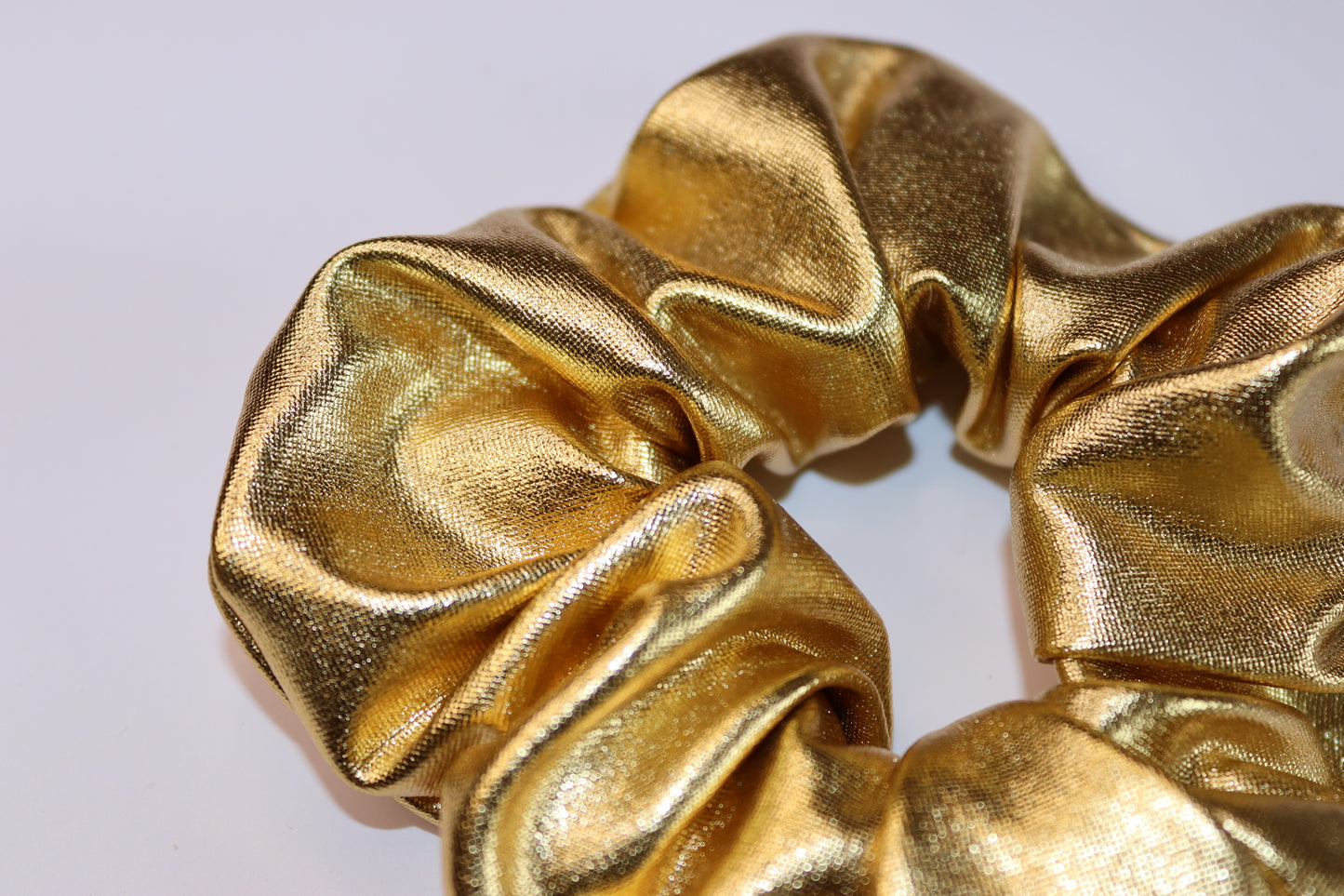 Liquid Metal Gold Hair Scrunchie