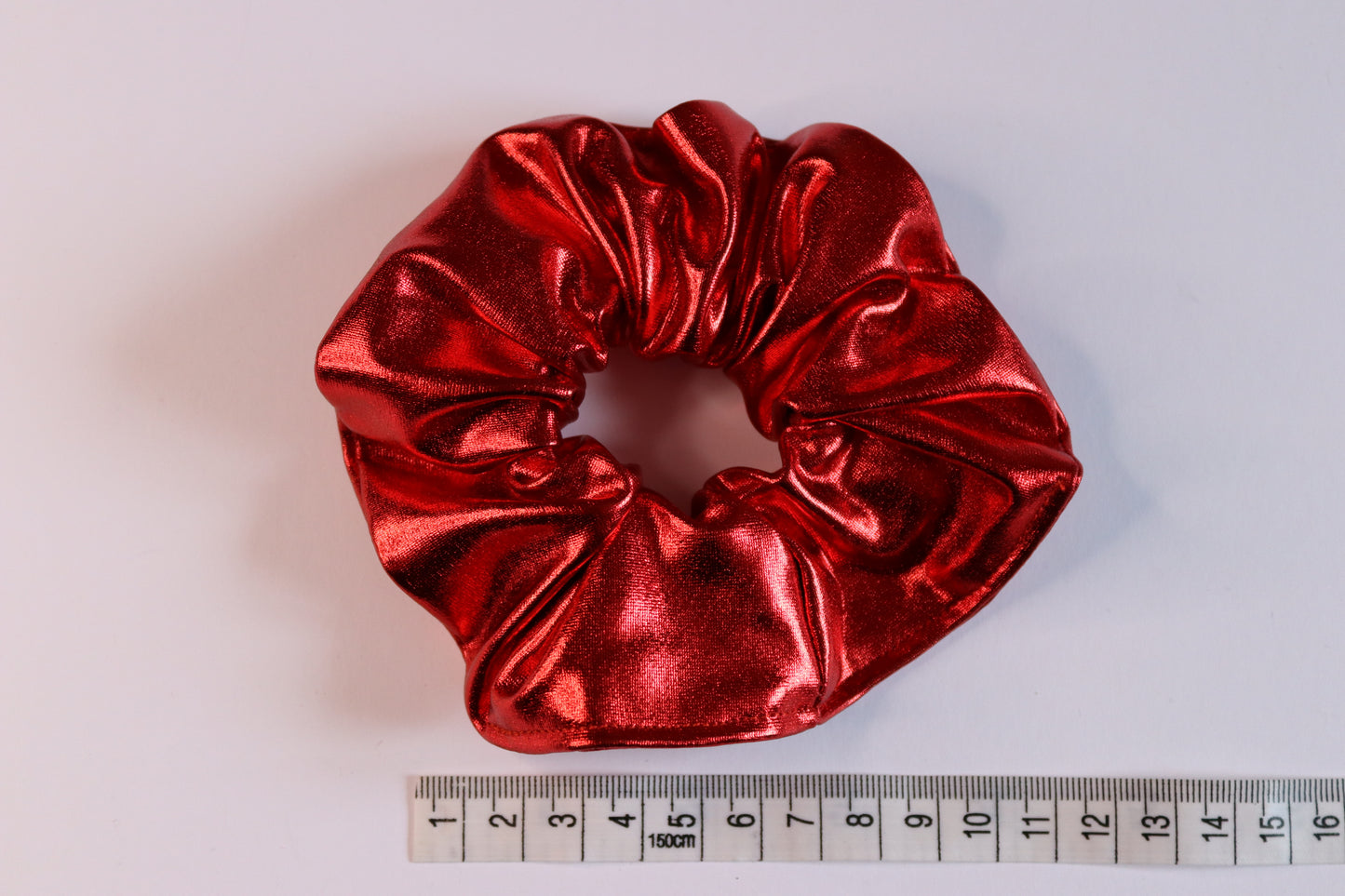 Liquid Metal Red Hair Scrunchie