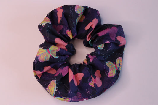 Navy Butterfly Hair Scrunchie